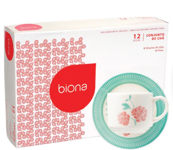 DONNA BLOOM CJ XICARA CHA C/ PIRES 12 PCS