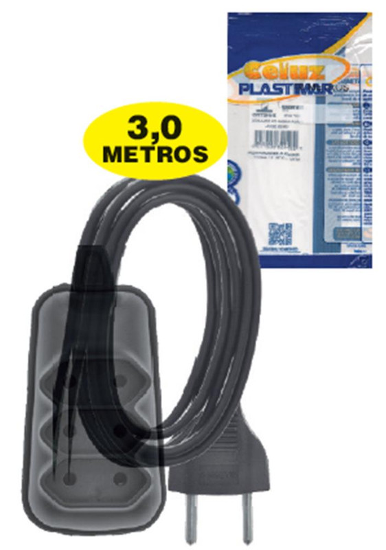 EXTENSAO BABY 2P 3 MTS PRETO