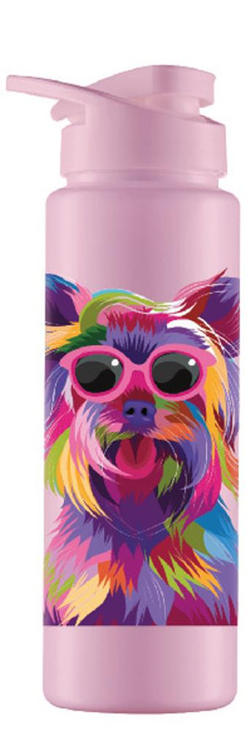 GARRAFA SQUEEZE 750ML CACHORRO C/ OCULOS