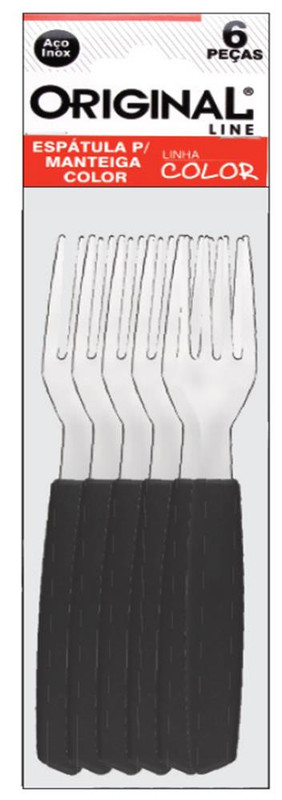 COLOR PRETO - GARFO DE MESA C/ 06 PCS