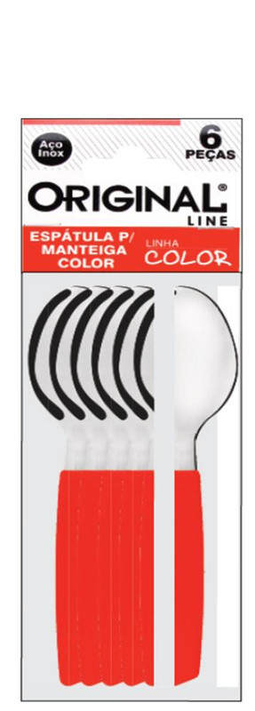 COLOR VERMELHO - COLHER DE CHA C/ 06 PCS