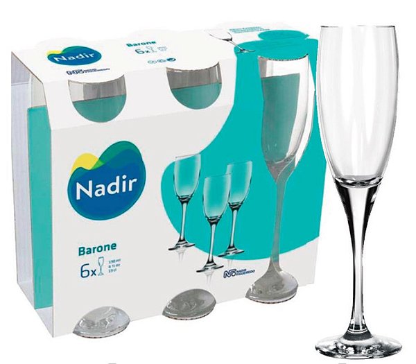 BARONE TACA CHAMPANHE 190 ML - JG C/ 06 PCS