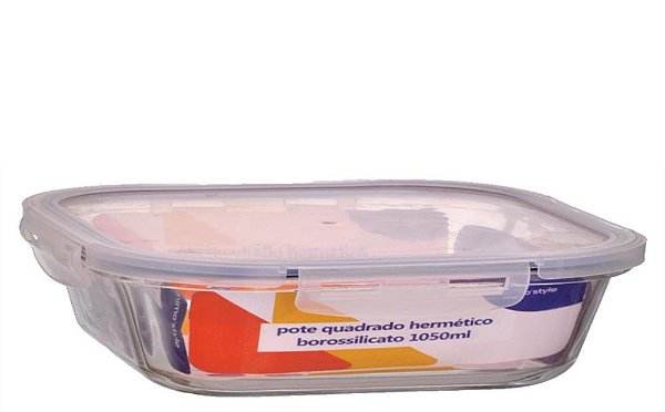 POTE HERMETICO QUAD BORO C/ TRAVA 1050 ML