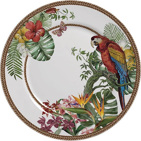 TROPICOS - PRATO RASO 29 CM - CAIXA C/ 6 PEÇAS