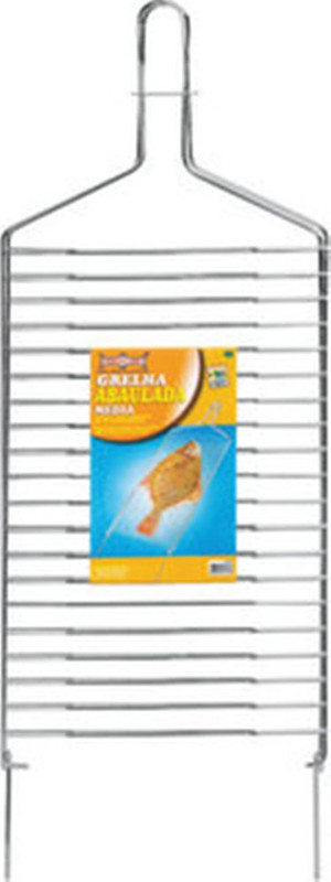 GRELHA DUPLA ABAULADA GRANDE  80 X 28 CM