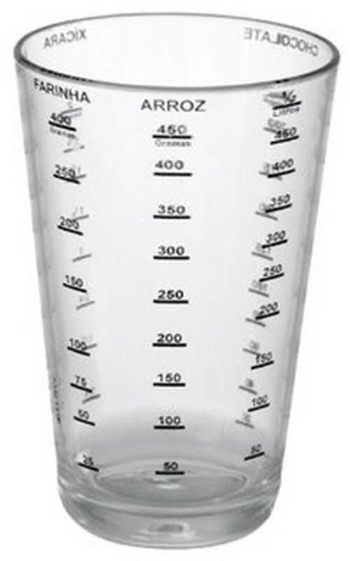 COPO PS CRISTAL TRANSLUCIDO GRADUADO 550 ML