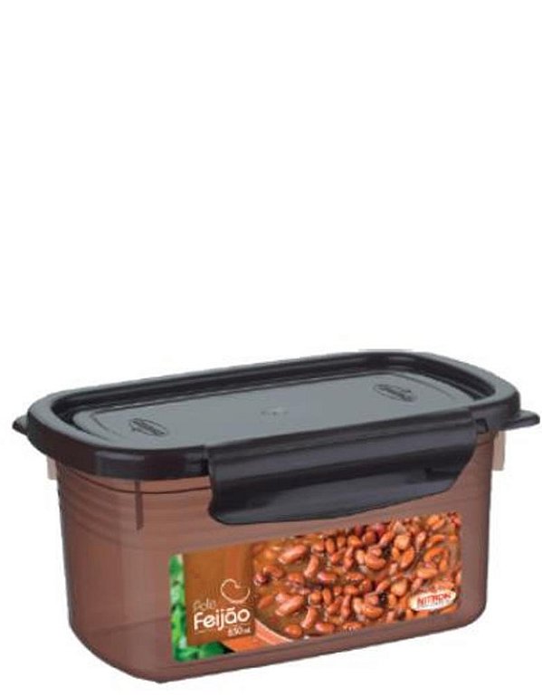 POTE FEIJAO C/ TRAVA RETANG 850 ML
