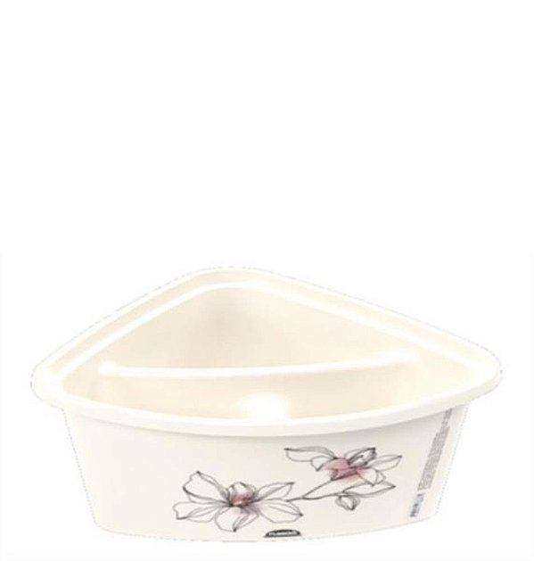 ESCORREDOR DE TALHERES MARMORE FLORAL - 17 X 15 X 14 CM