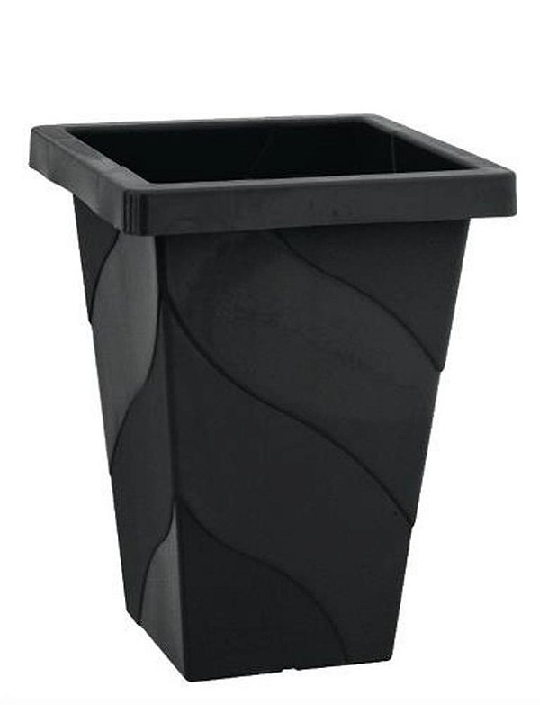VASO QUADR COLUNA PRETO 19 LTS - 29X44X29 CMS