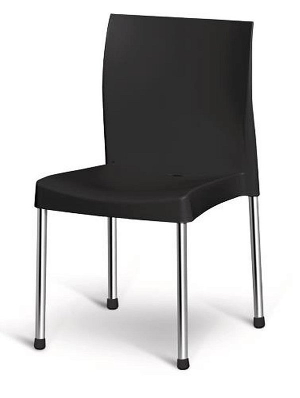CADEIRA CROMO COLORS PRETA - 83 X 55 CM (SUPORTA ATE 150 KG)
