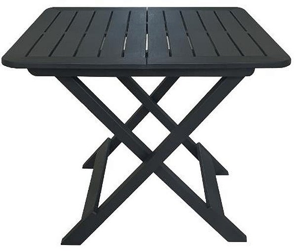 MESA QUADRADA DOBRAVEL PRETA 72 X 80 X 70 CM