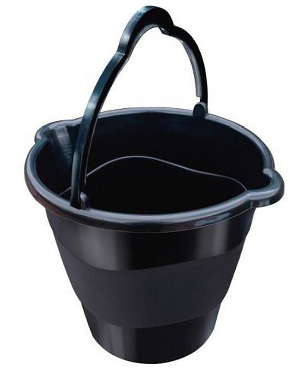 BALDE 10 LITROS C/ BICO DUPLO PRETO