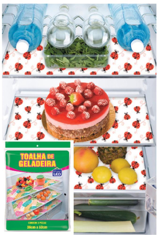 TOALHA DE GELADEIRA ESTAMPADA CJ C/ 3 PCS