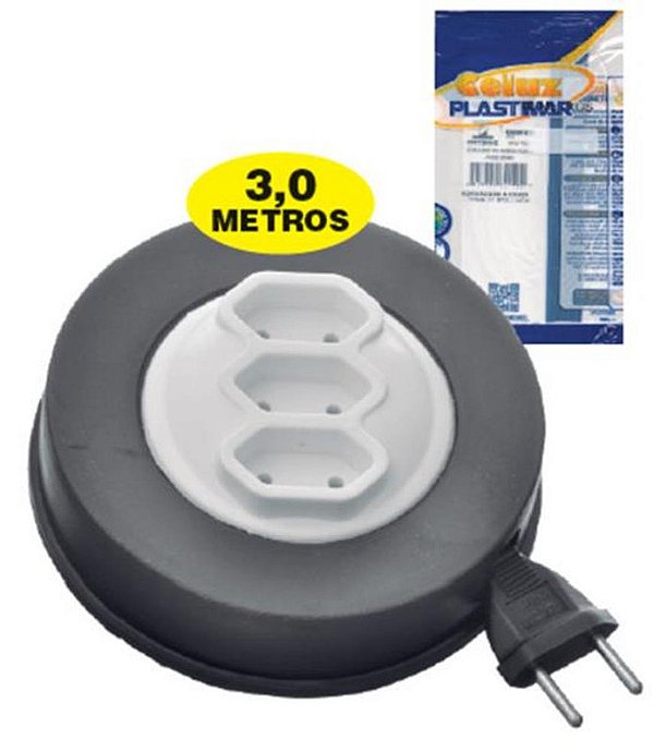 EXTENSAO REDONDA PRATICA 3 MTS PRETO