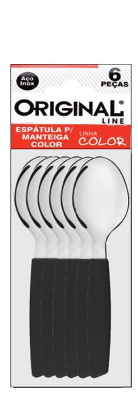 COLOR PRETO - COLHER DE CHA C/ 06 PCS