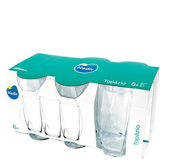 TOPAZIO COPO LONG DRINK 360 ML - JG C/ 06 PCS