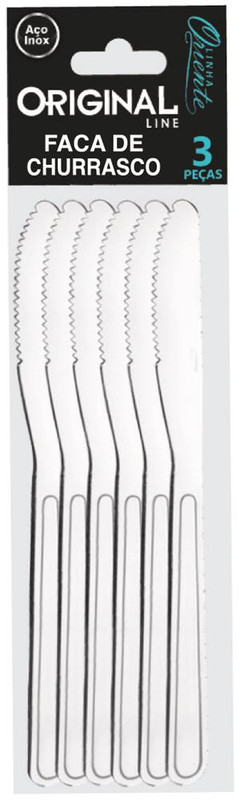 ORIENTE - FACA DE CHURRASCO C/ 6 PCS
