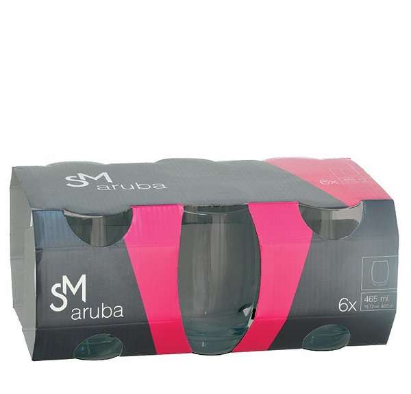 SM ARUBA COPO LD 465 ML CINZA - JG C/ 06 PCS