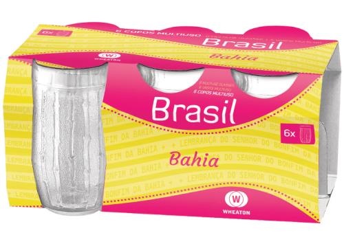 BRASIL - JG COPO BAHIA 310 ML - CAIXA C/ 6 PEÇAS