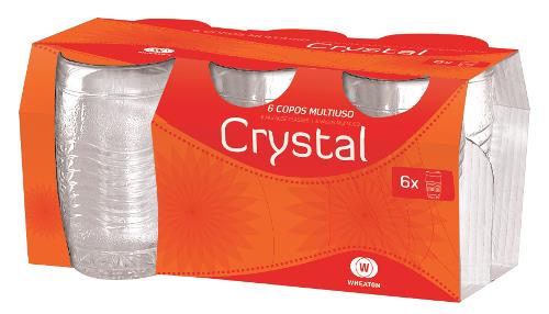 CRYSTAL - JG COPO 310 ML C/ 06 PCS - CAIXA C/ 6 PEÇAS