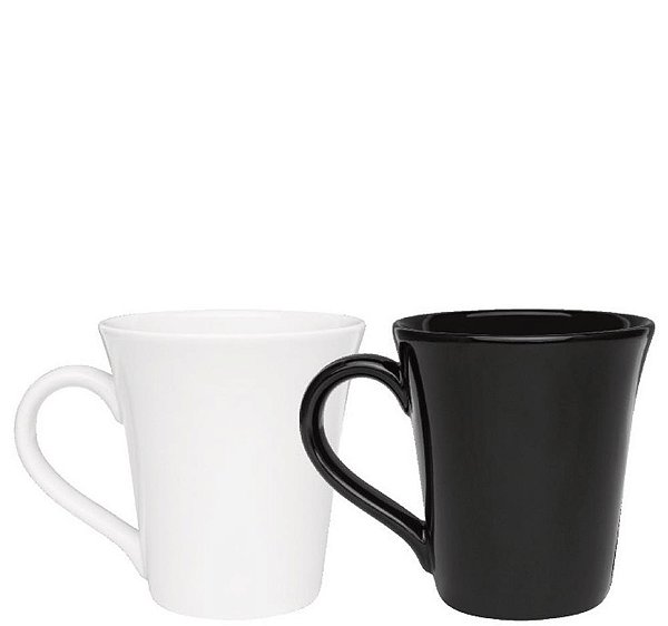 DAILY CANECA TULIPA 330 ML  PRETO E BRANCO - CAIXA C/ 12 PEÇAS