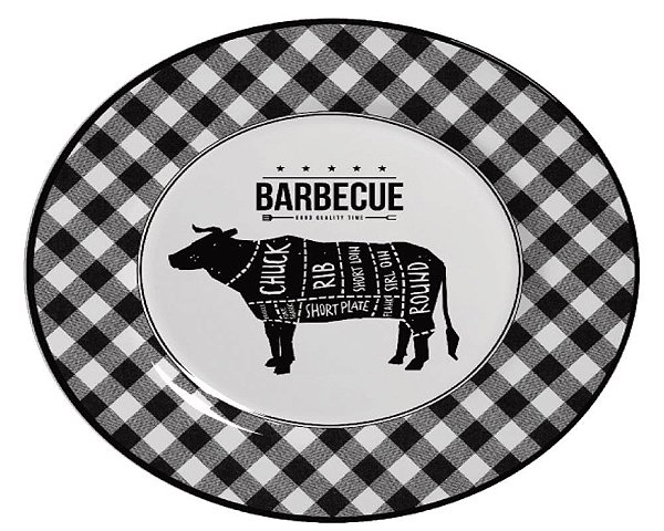 BARBECUE - PRATO RASO 29 CM - CAIXA C/ 6 PEÇAS
