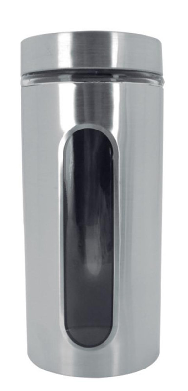 POTE INOX 1,30L C/ VISOR VIDRO - CAIXA C/ 12 PEÇAS
