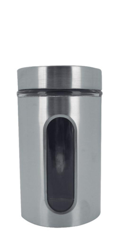 POTE INOX 1,00L C/ VISOR VIDRO - CAIXA C/ 12 PEÇAS