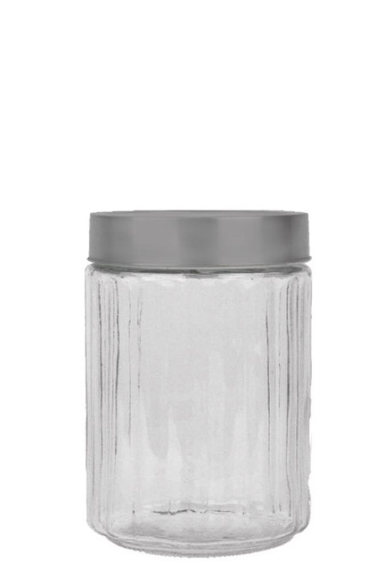 POTE SLEEK 1,20L VIDRO C/ TPA INOX - CAIXA C/ 6 PEÇAS