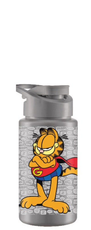 GARRAFA SQUEEZE 500ML GARFIELD CINZA