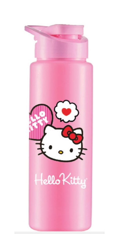 GARRAFA SQUEEZE 750ML HELLO KITTY ROSA