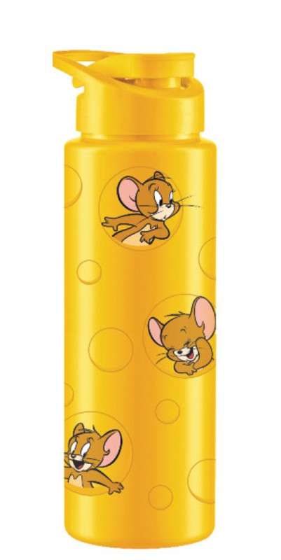 GARRAFA SQUEEZE 750ML TOM E JERRY MOUSE AMARELO
