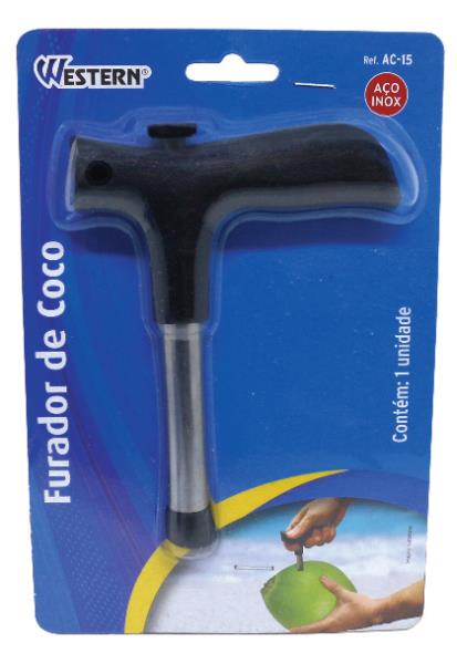 UTIL INOX - FURADOR / ABRIDOR DE COCO - 19,5 CM