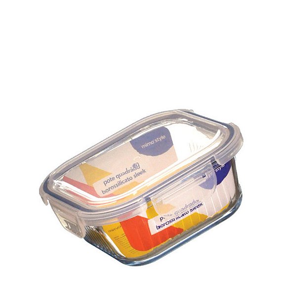 POTE HERMETICO SLEEK QUAD BORO C/ TRAVA 550 ML