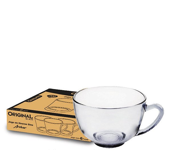 XICARA 225 ML PERA TRANS - CAIXA C/ 6 PEÇAS