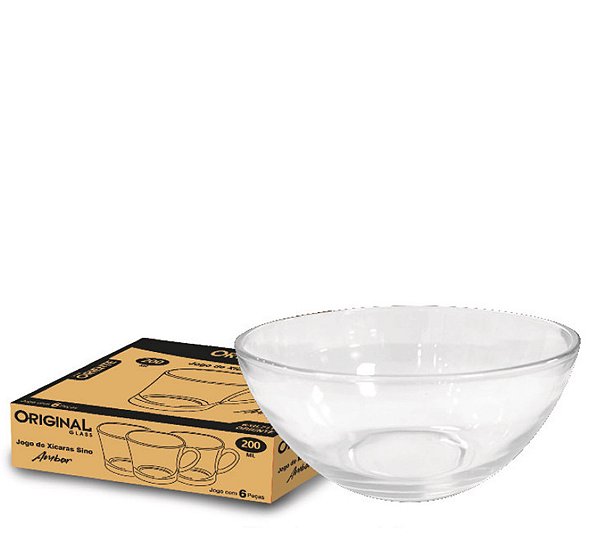 TIGELA 365 ML TRANS - CAIXA C/ 6 PEÇAS