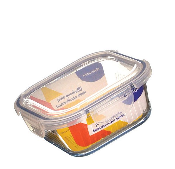 POTE HERMETICO SLEEK QUAD BORO C/ TRAVA 800 ML