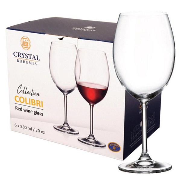GLASS BOHEMIA - JG C/ 6 TACA DEGUST 580ML
