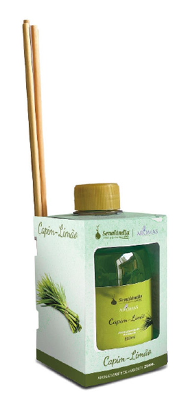 AROMATIZADOR 250 ML CAPIM LIMÃO C/ VARETA - CAIXA C/ 4 PEÇAS