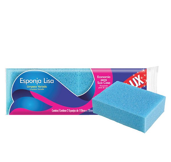 ESPONJA ESFRELUX C/2 UN LISA 11 X 7 X 3 CM