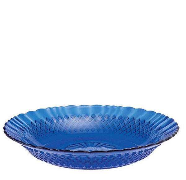 BARROCO - PRATO FUNDO 22 CMS AZUL ESCURO - CAIXA C/ 12 PEÇAS