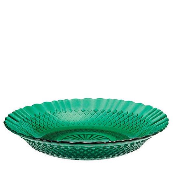 BARROCO - PRATO FUNDO 22 CMS VERDE - CAIXA C/ 12 PEÇAS