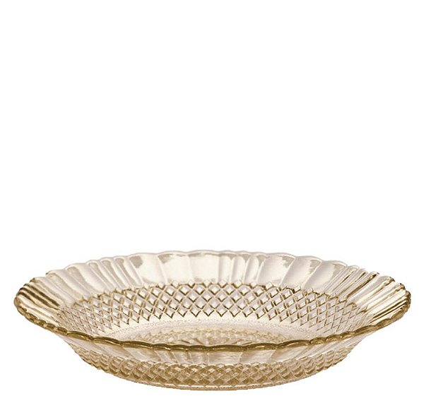 BARROCO - PRATO FUNDO 22 CMS GOLD - CAIXA C/ 12 PEÇAS