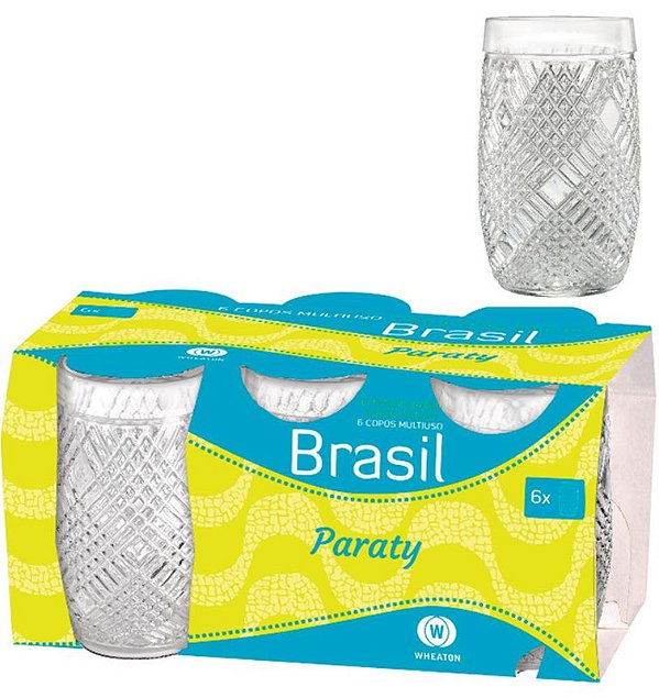 BRASIL - JG COPO PARATY 310 ML - CAIXA C/ 6 PEÇAS