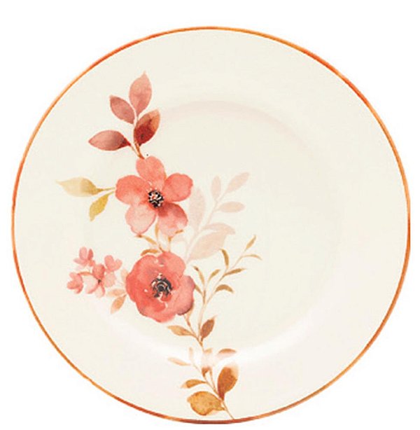 DONNA PLUS CHA DAS 5 PRATO RASO 26 CM - CAIXA C/ 12 PEÇAS