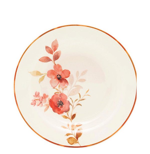 DONNA PLUS CHA DAS 5 PRATO FUNDO 23 CM - CAIXA C/ 12 PEÇAS