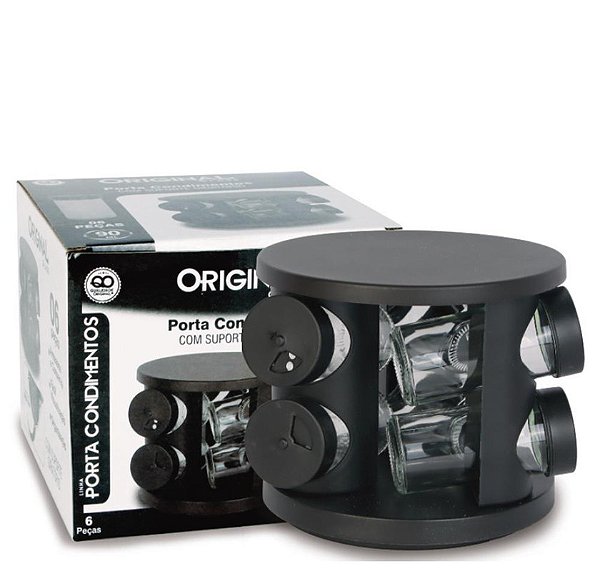 PORTA CONDIMENTO GIRATORIO C/6 POTES 90ML