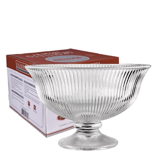 GLASS - CENTRO DE MESA C/ PE GRAFFIATTO Ø22 X 15 CM