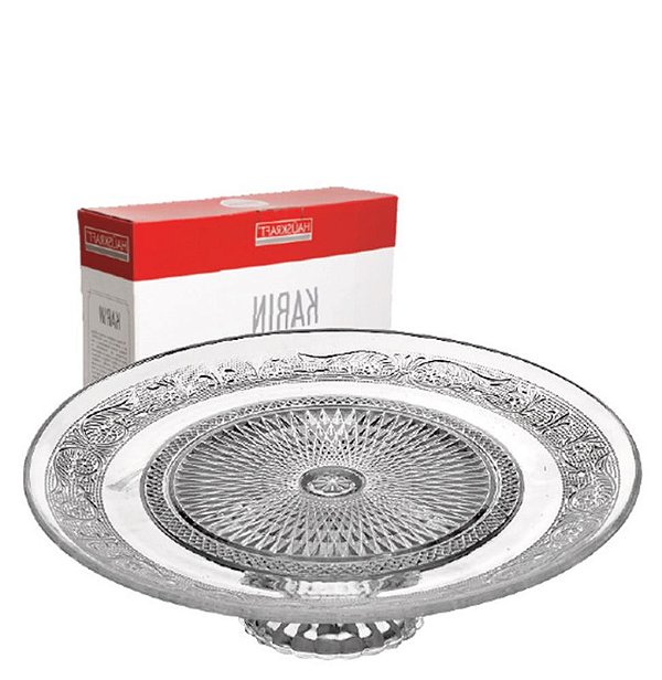 GLASS - CENTRO DE MESA C/ PE KARIN RETO Ø32,5 X 11 CM