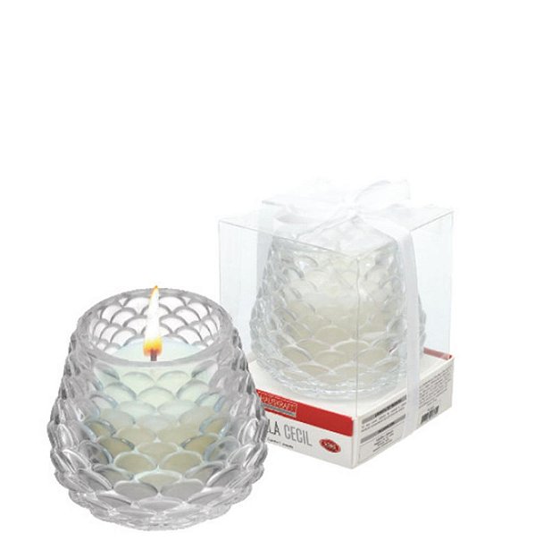 GLASS - PORTA-VELA Ø7,5 X 6,5CM CECIL